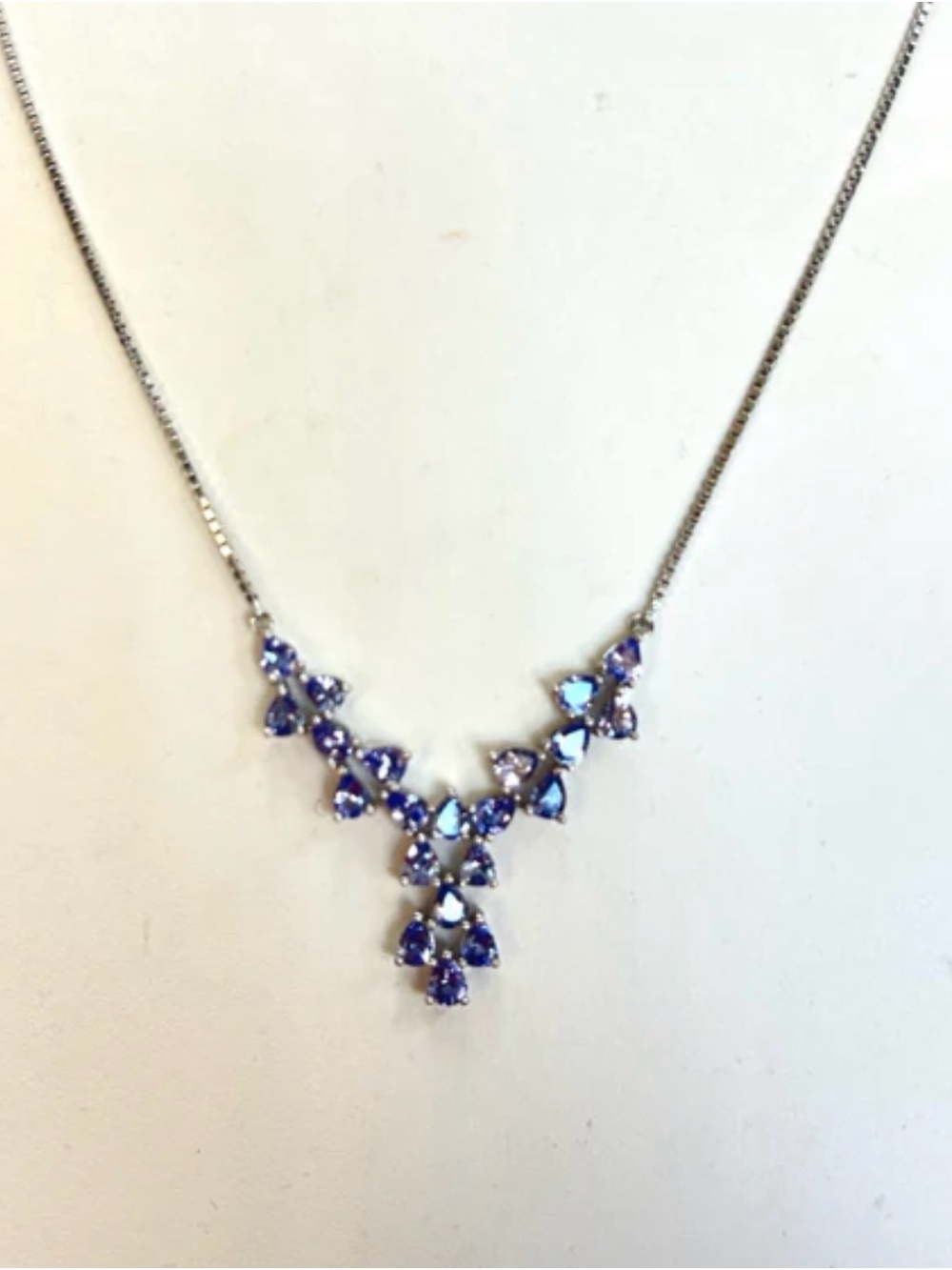 New Sterling Silver Tanzanite Necklace JTV